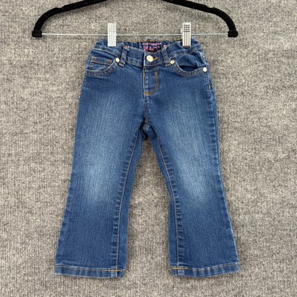 The Childrens Place Infant Girls Bootcut Jeans Size 2T Adjustable Waist Stretch